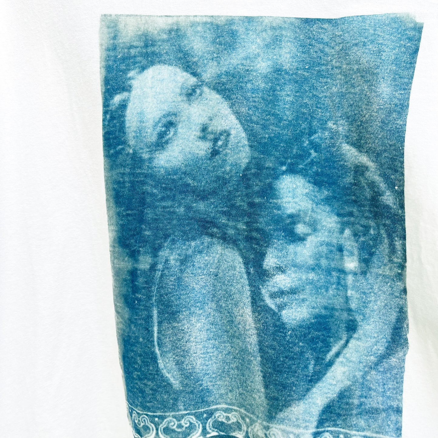 Cyanotype Sunprint Retro 1920's Flapper Love Blueprint Tee XXL